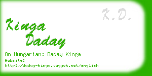 kinga daday business card